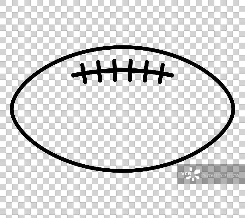 美式橄榄球黑白球图片素材