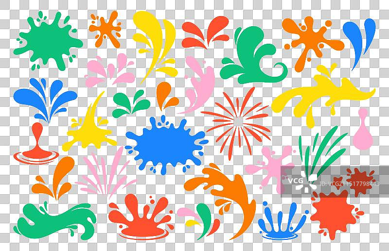 充满活力的彩色抽象颜料图片素材