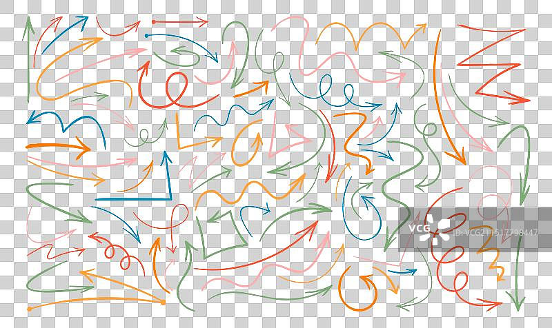 各种手绘箭头图片素材