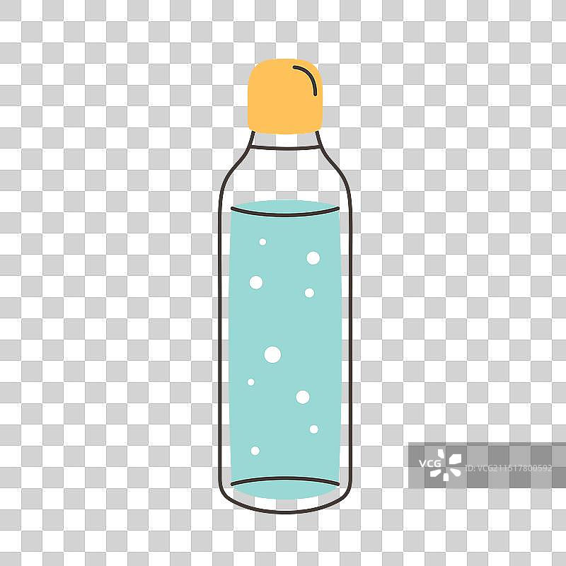 玻璃瓶装水：多喝水图片素材