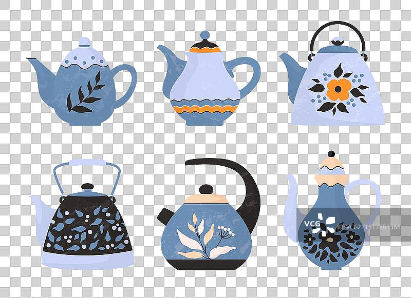 可爱的陶瓷手工茶具图片素材