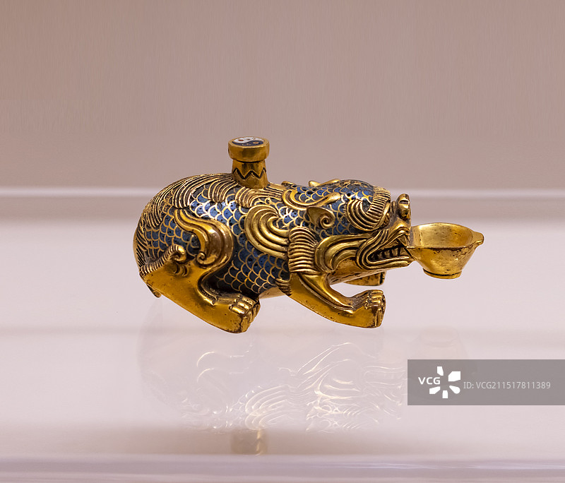 掐丝珐琅辟邪式水滴 清乾隆 上海博物馆图片素材