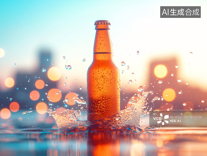 【AI数字艺术】夏天啤酒节促销活动狂欢节夏日庆典概念插图图片素材