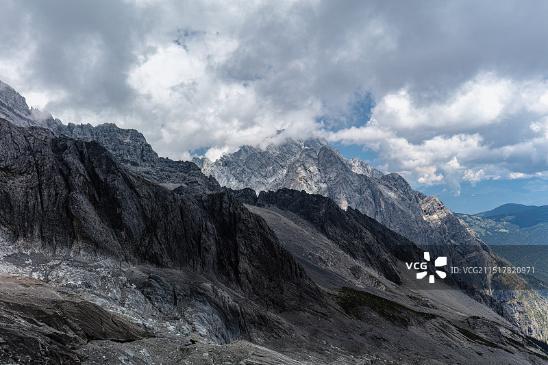 云南丽江玉龙雪山冰川景观图片素材