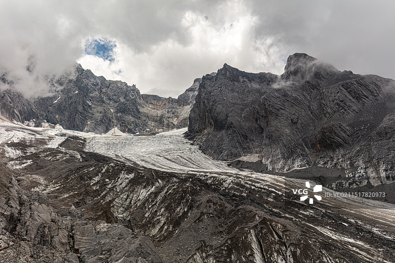 云南丽江玉龙雪山冰川景观图片素材