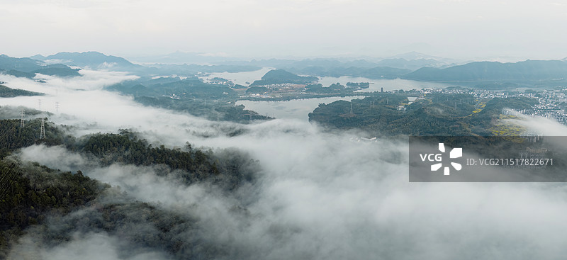 浙江千岛湖航拍高清照片图片素材
