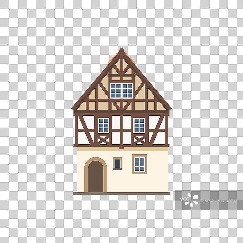 半木结构建筑图片素材