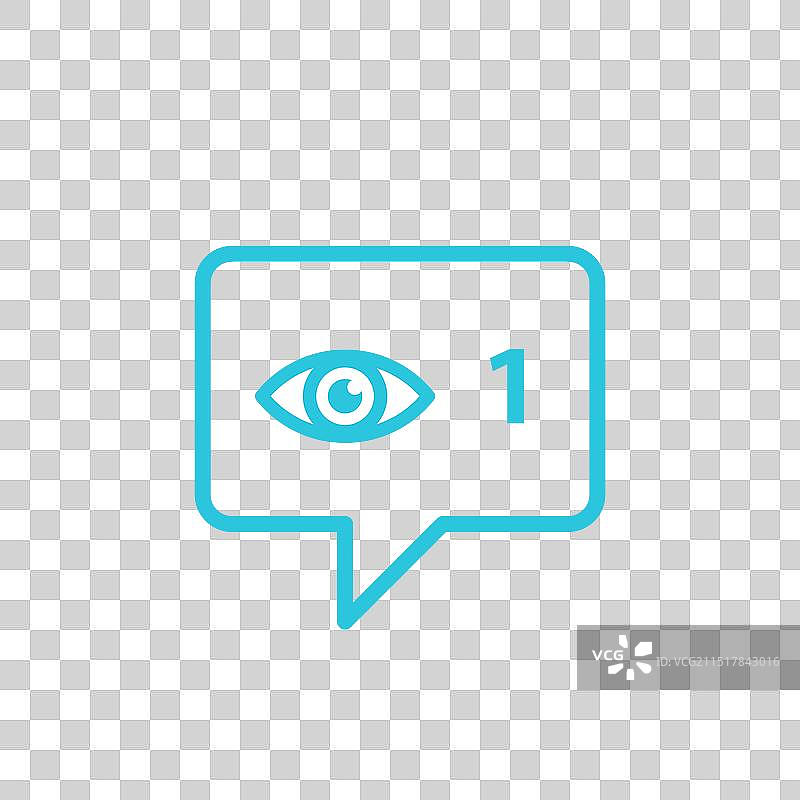 蓝色背景上的孤立图标图片素材