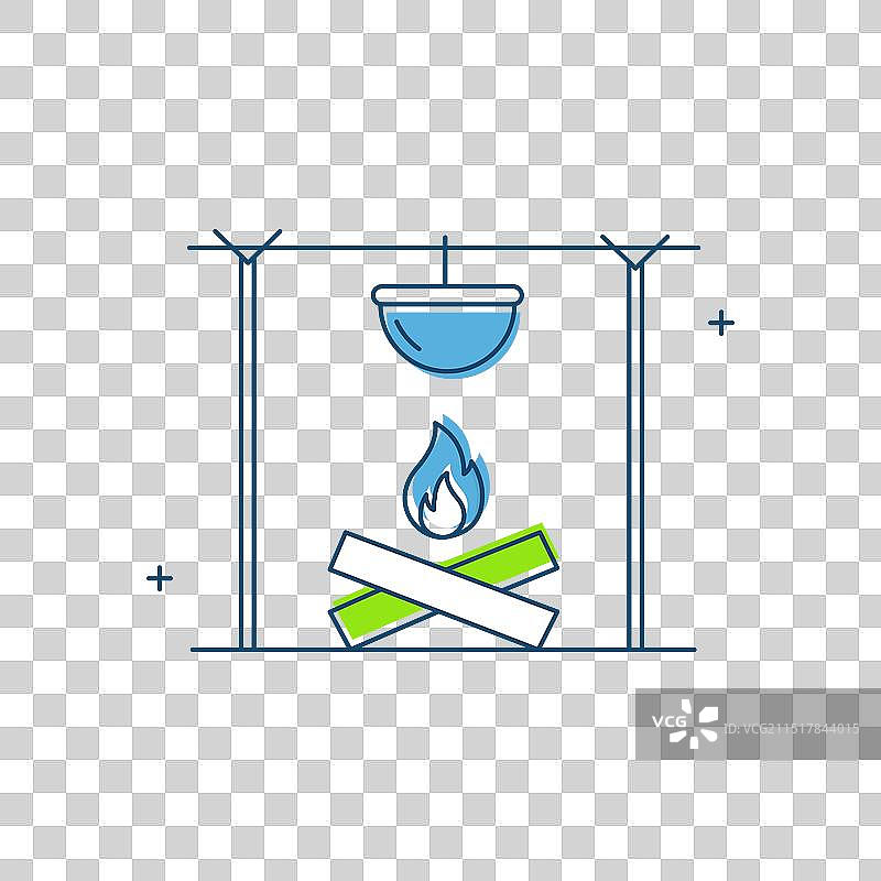 户外露营篝火图片素材