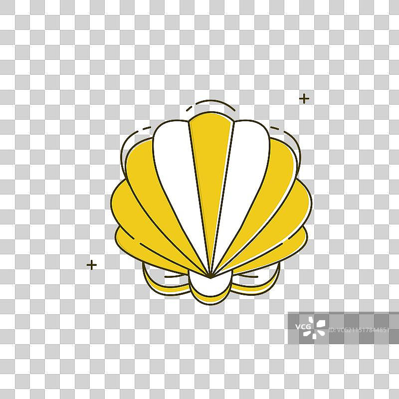 海滩贝壳图标设计图片素材