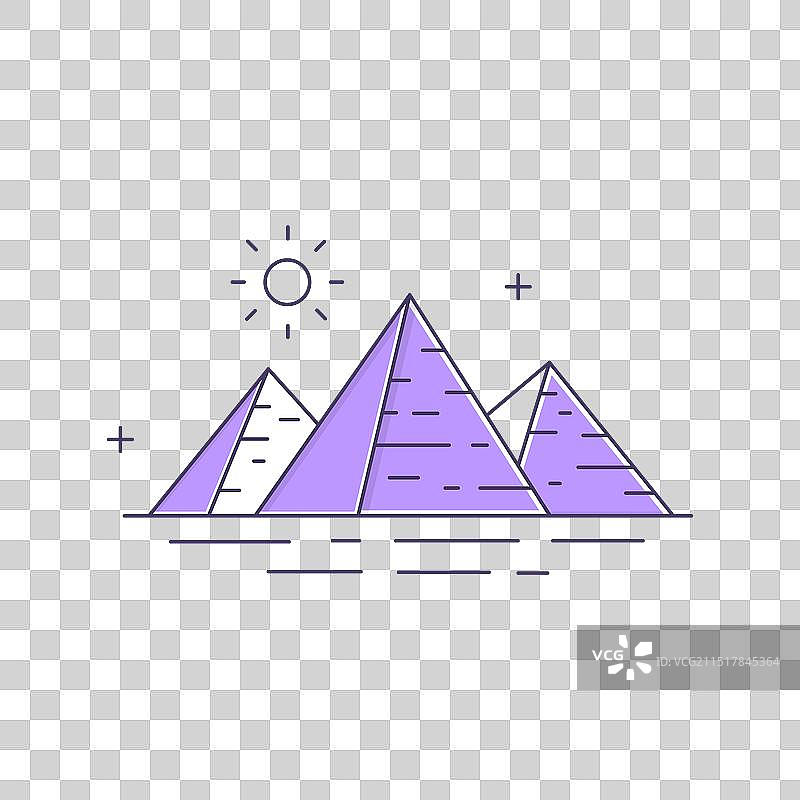 吉萨金字塔图标设计图片素材