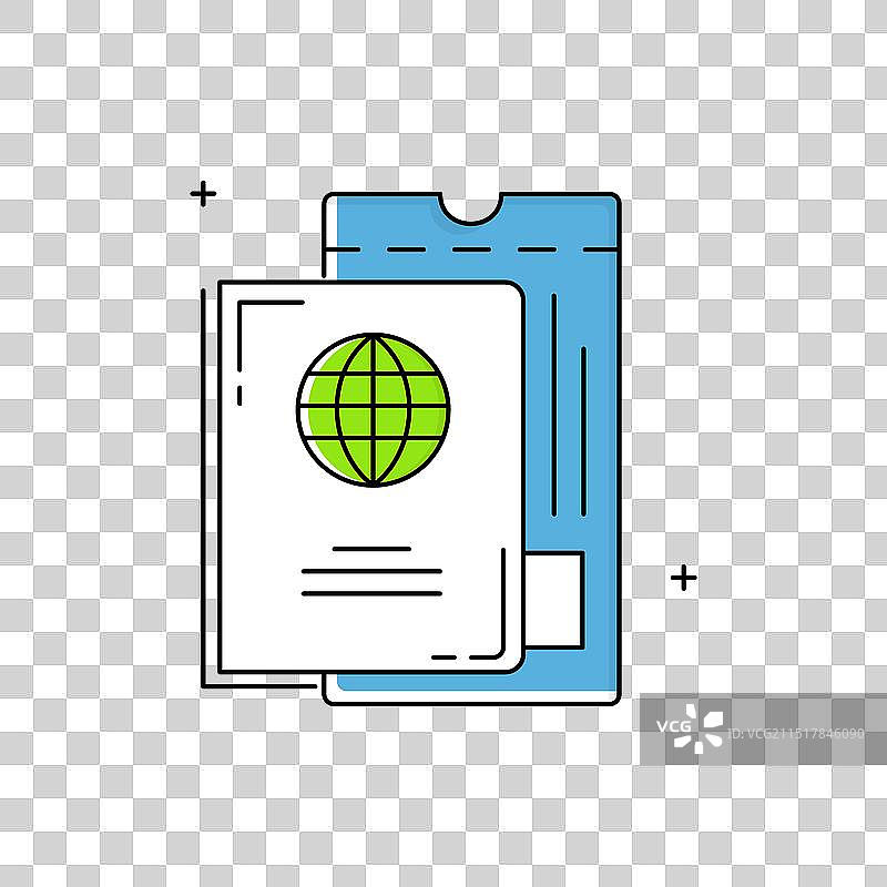 护照旅行证件身份图片素材