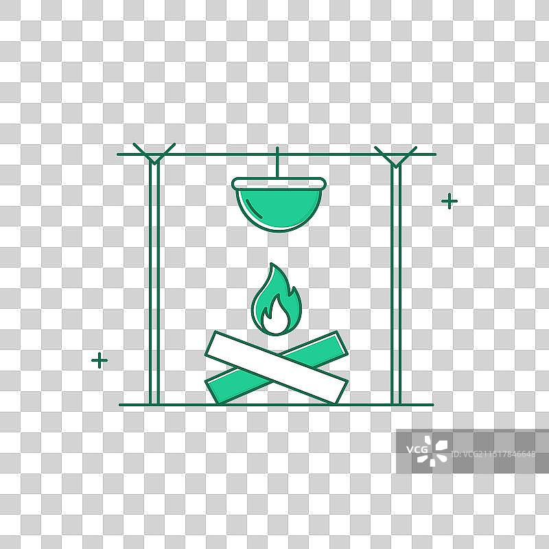 户外露营篝火图片素材