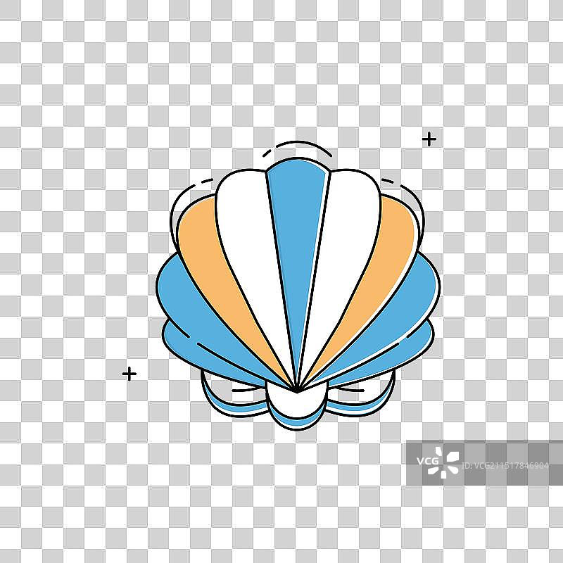 海滩贝壳图标设计图片素材