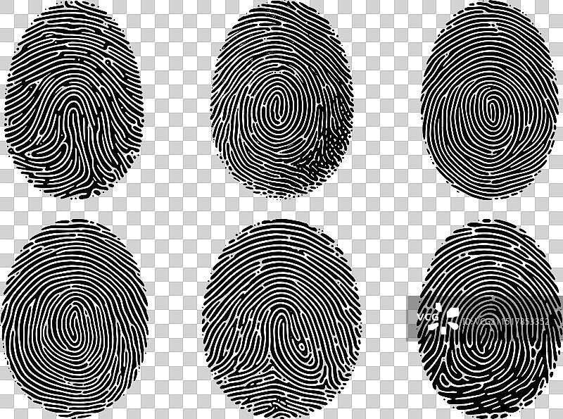 指纹图案剪影合集图片素材