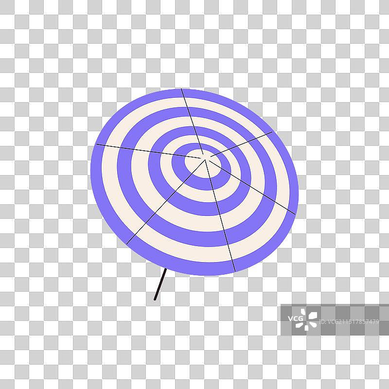 晴天遮阳蓝色条纹伞图片素材