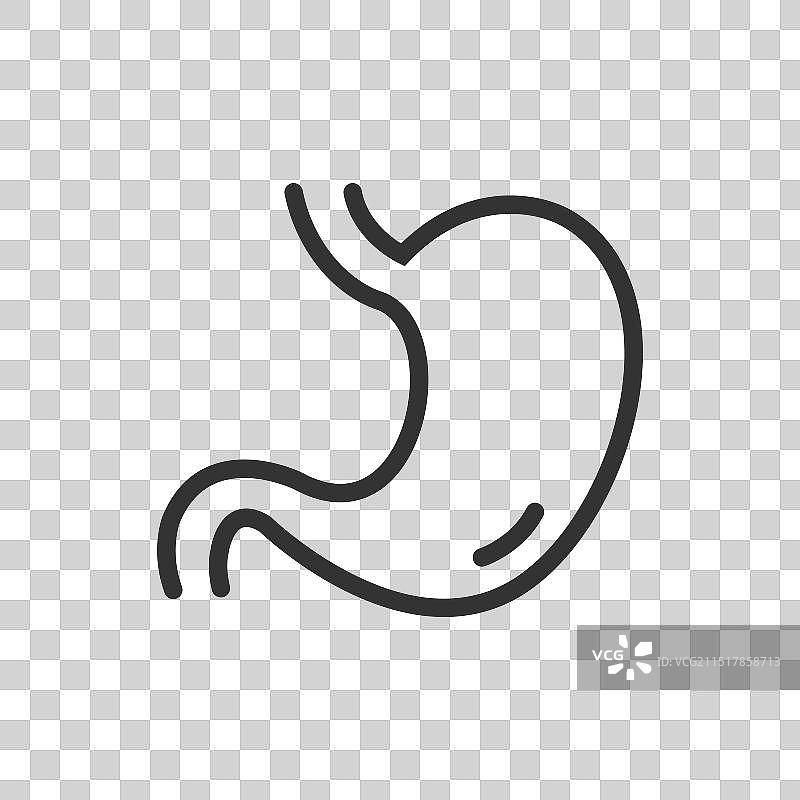 简易胃部图标图片素材