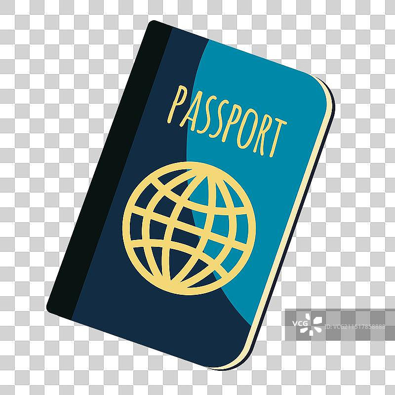 白色背景上的护照图片素材