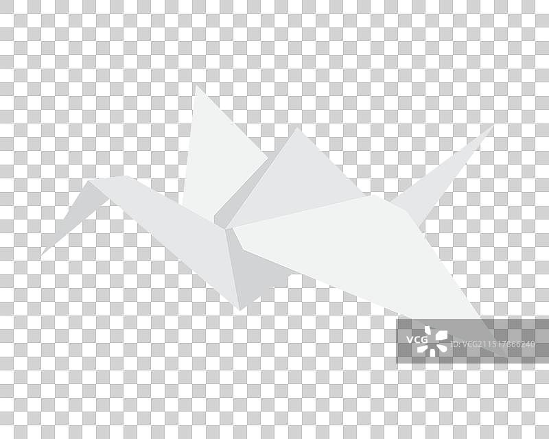 可爱的白色纸鸟折纸工艺品图片素材