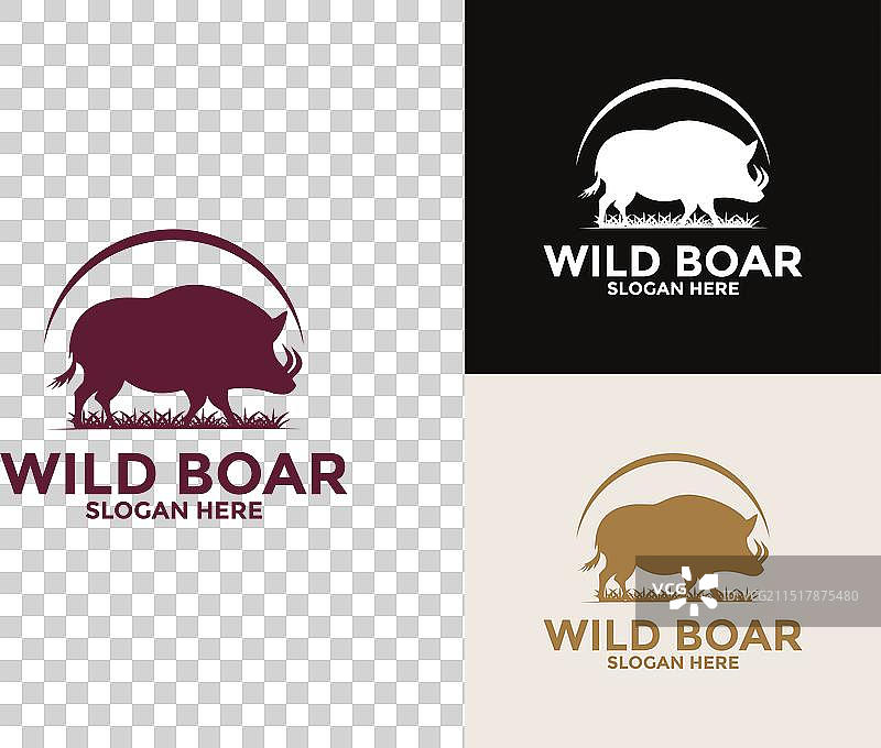 野猪标志设计图片素材