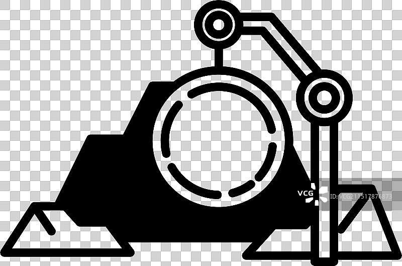 煤矿线条风格图标或logo图片素材