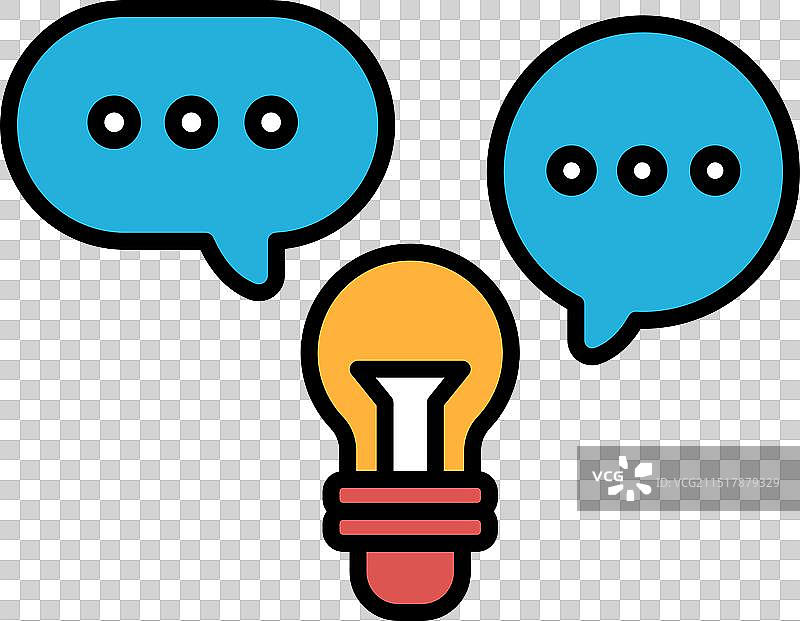 灯泡与对话气泡图片素材