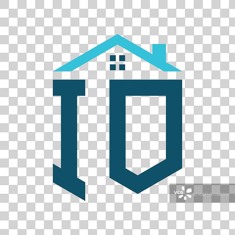IO房屋logo设计模板图片素材