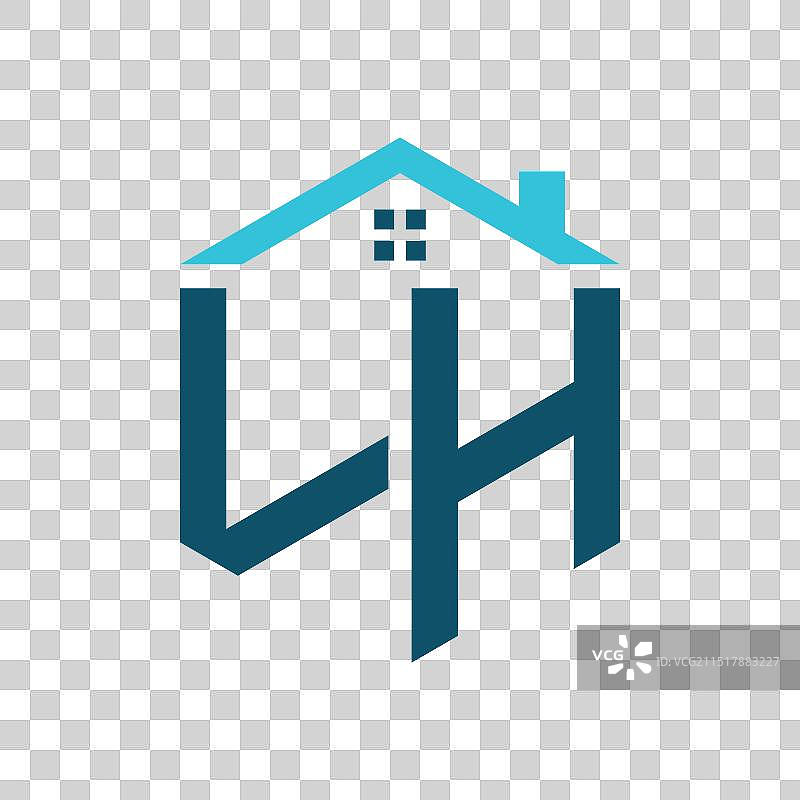 LH房屋标志设计模板图片素材