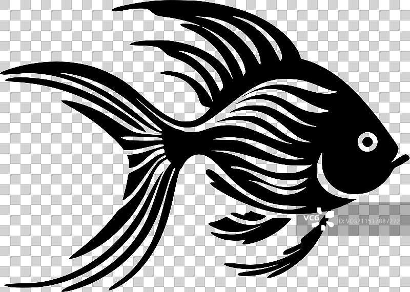 天使鱼 - 高质量logo - 适合T恤图片素材