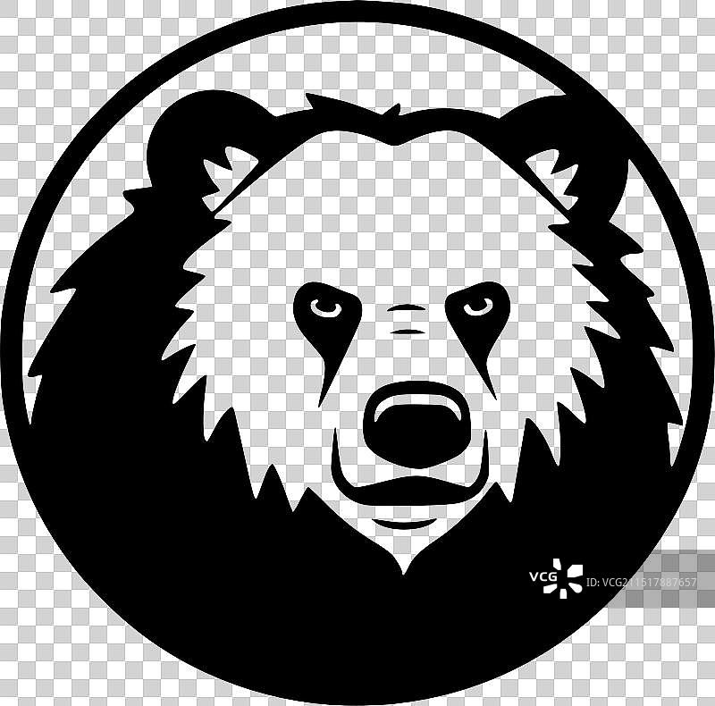 熊-极简主义和简单的轮廓图片素材