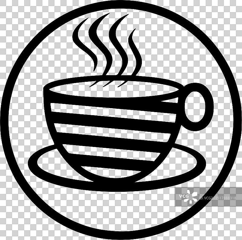 简约咖啡剪影图片素材