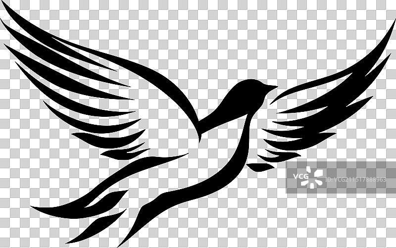 高品质鸽子T恤logo图片素材