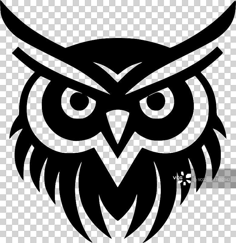猫头鹰-高品质的标志-理想的t恤图片素材