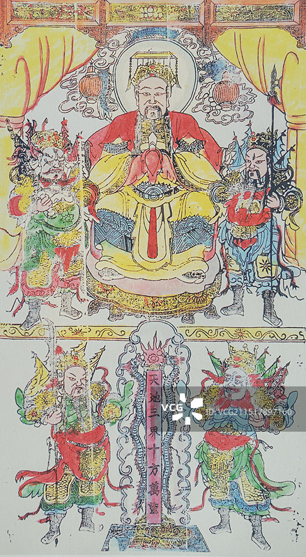 传统文化，滑县木版年画，神像图片素材