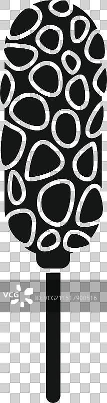 代表玉米热狗的黑色符号图标图片素材