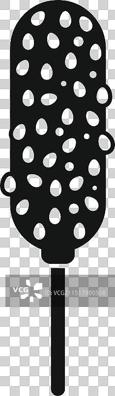 裹满食物的玉米热狗黑色剪影图标图片素材