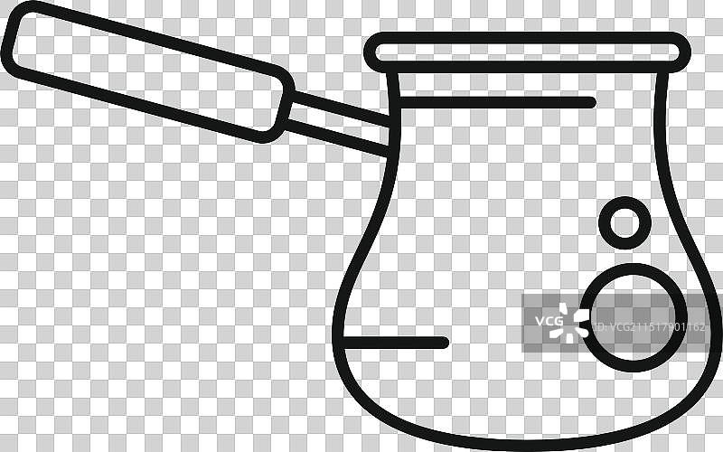 带长柄的传统土耳其咖啡壶图片素材