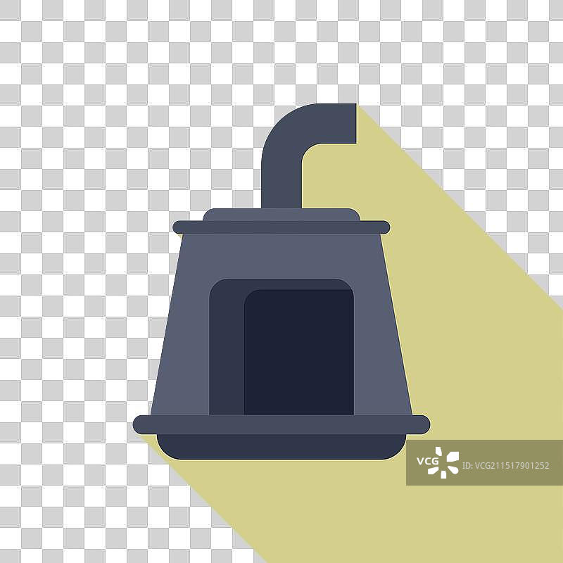 长阴影的鼓风炉冶炼金属图片素材