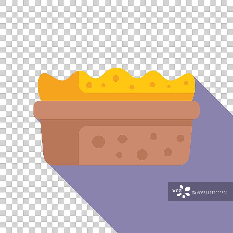 装满猫砂的矩形宠物猫砂盆图片素材