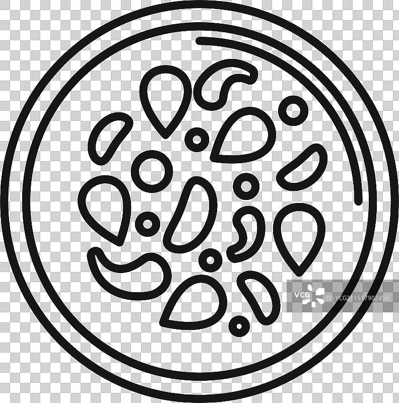 圆形培养皿中的细菌生长图片素材