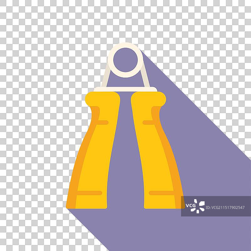 黄色手部握力训练器，增强前臂力量图片素材