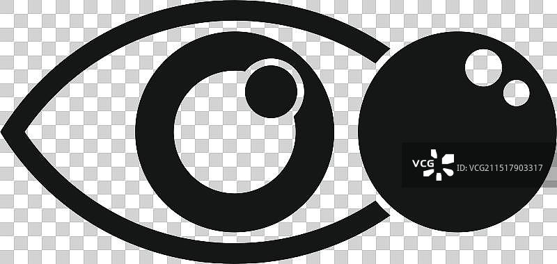 人眼看着保龄球：简约图标图片素材