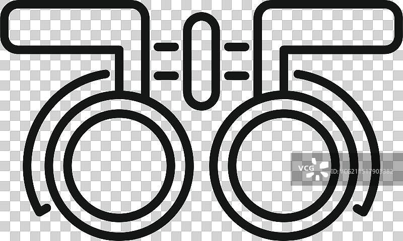 眼科检查时调整试戴镜架图片素材