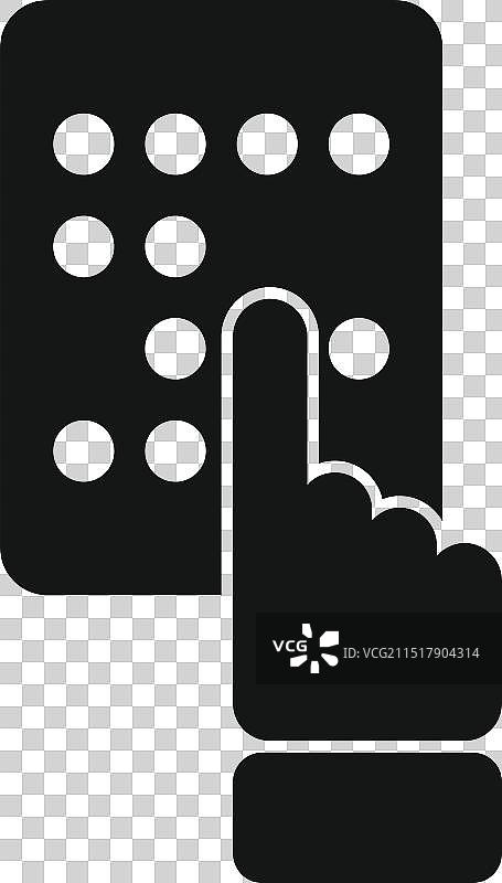 盲人手指阅读盲文图片素材