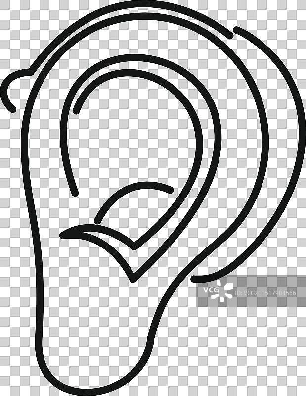 人的耳朵听力倾听感觉器官声波图片素材