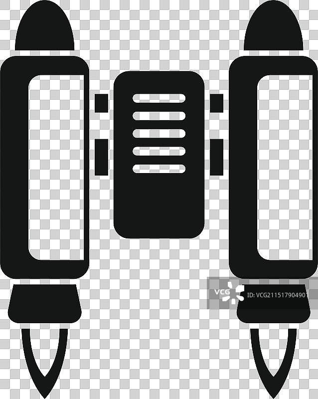 未来太空的双喷气背包推进器图片素材