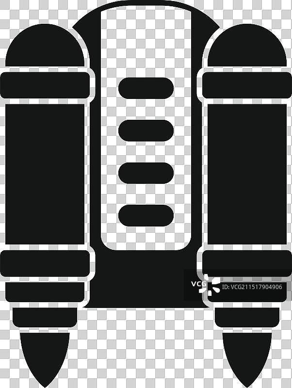 喷气背包发射，带火焰助推图片素材