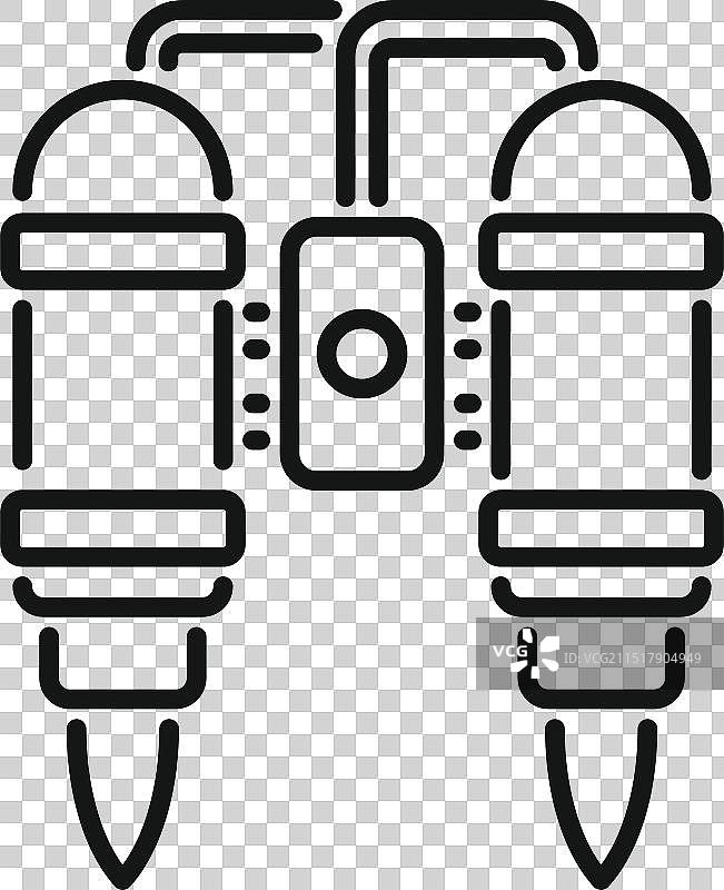 带双燃料箱的个人用喷气背包图片素材