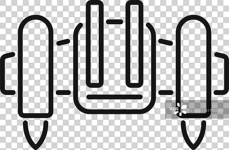 带有两个涡轮机的喷气背包图标展示图片素材