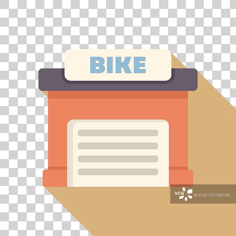 自行车店建筑立面与封闭的车库门图片素材